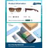imageSOJOS Ocean Collection Classic Polarized Square Sunglasses for Women Men Recycled Plastic Frame EcoFriendly UV400 BloomBrownBrown