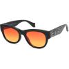 imageSOJOS Ocean Collection Classic Polarized Square Sunglasses for Women Men Recycled Plastic Frame EcoFriendly UV400 BloomBlackOrange