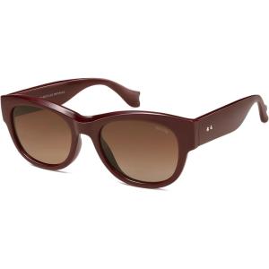 imageSOJOS Ocean Collection Classic Polarized Square Sunglasses for Women Men Recycled Plastic Frame EcoFriendly UV400 BloomBrownBrown