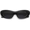 imageSOJOS Retro Cat Eye Sunglasses for Women Polarized UV400 Designer Inspired Sun Glasses SJ2617ABlackGrey