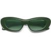 imageSOJOS Retro Cat Eye Sunglasses for Women Polarized UV400 Designer Inspired Sun Glasses SJ2617AGreenGradient Green