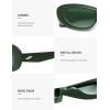 imageSOJOS Retro Cat Eye Sunglasses for Women Polarized UV400 Designer Inspired Sun Glasses SJ2617AGreenGradient Green
