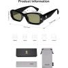 imageSOJOS Retro Rectangle Polarized Sunglasses Women Men 90s Sunnies UV Protection Womens Mens Sun Glasses SJ2366BlackLight Green