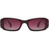 imageSOJOS Retro Rectangle Polarized Sunglasses Women Men 90s Sunnies UV Protection Womens Mens Sun Glasses SJ2366ChocolatePurplered Grading