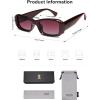 imageSOJOS Retro Rectangle Polarized Sunglasses Women Men 90s Sunnies UV Protection Womens Mens Sun Glasses SJ2366ChocolatePurplered Grading