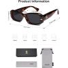 imageSOJOS Retro Rectangle Polarized Sunglasses Women Men 90s Sunnies UV Protection Womens Mens Sun Glasses SJ2366TortoiseGrey
