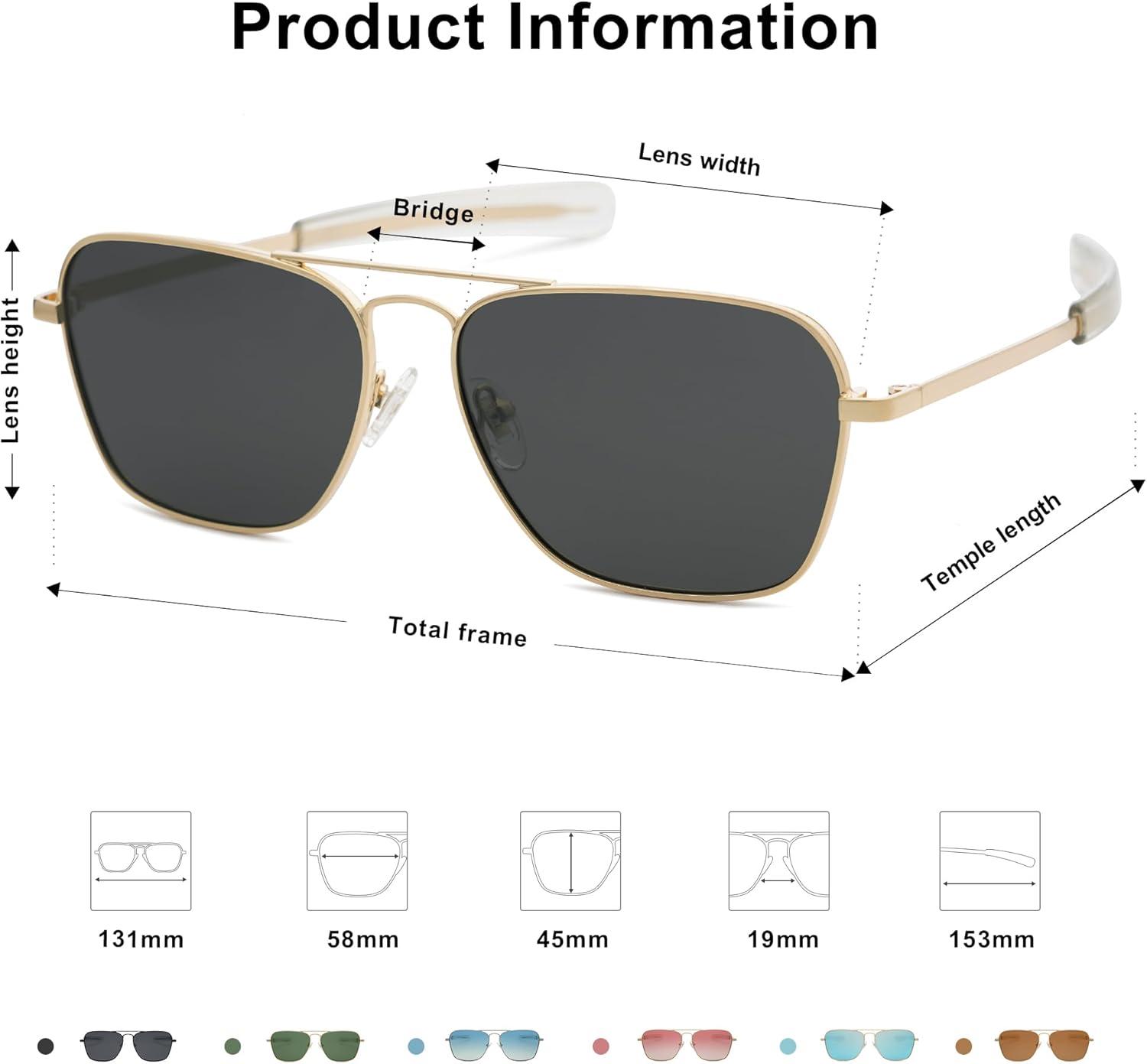 imageSOJOS Classic Retro Rectangle Polarized Sunglasses Womens Mens Vintage UV400 Sunnies SJ1194 GoldGrey