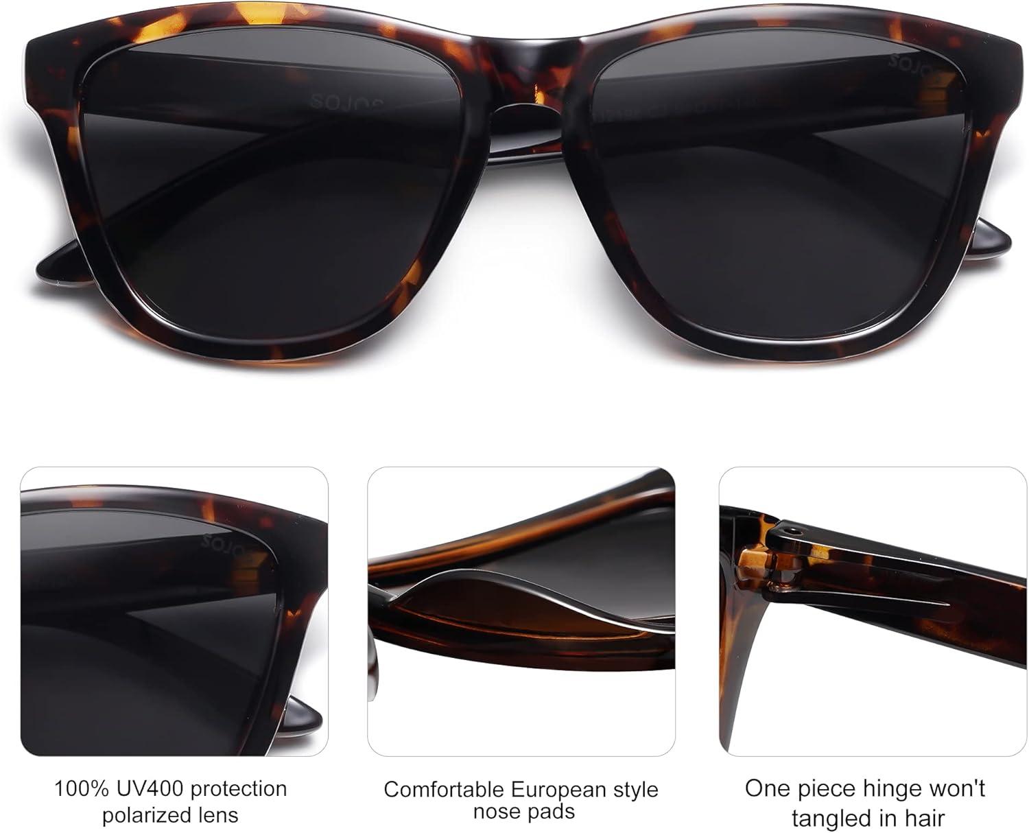 imageSOJOS Polarized Men Women Sunglasses Square Rectangle Fashion Sport Shades SJ2198 Multicoloured