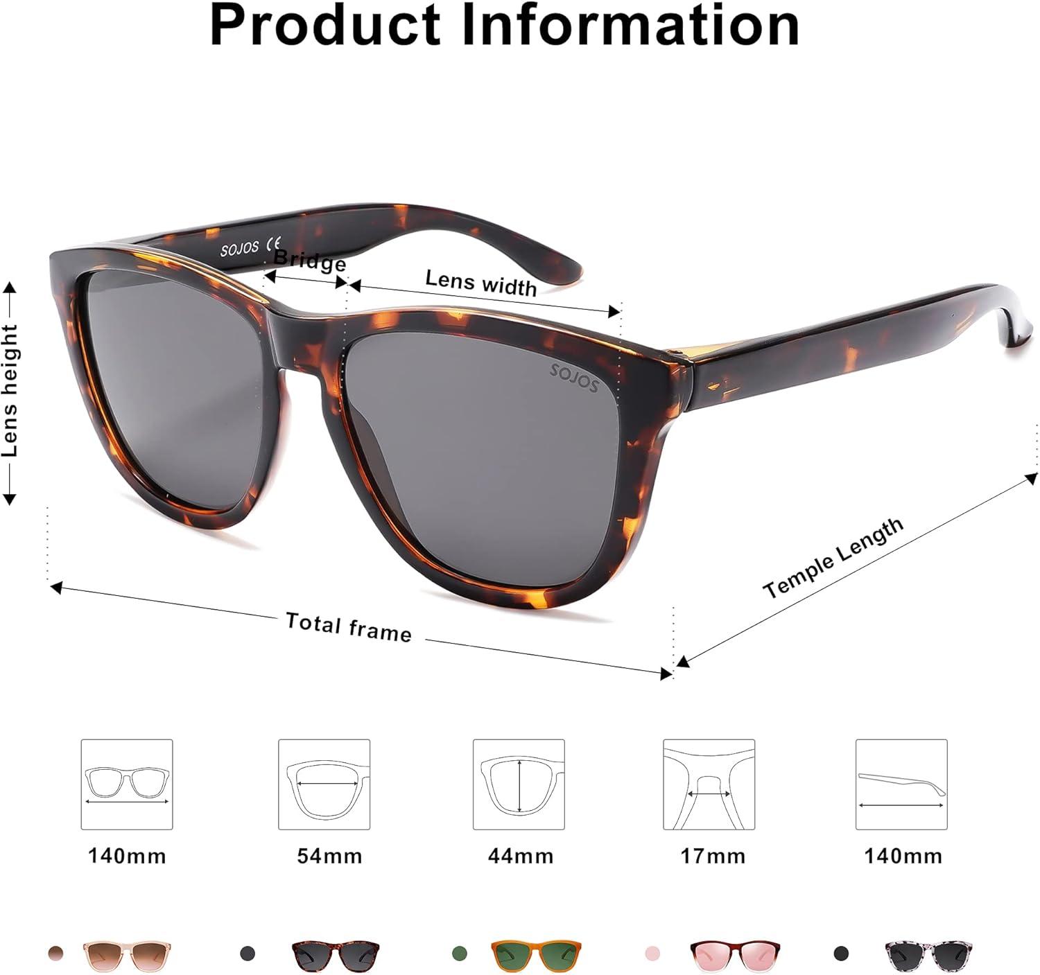 imageSOJOS Polarized Men Women Sunglasses Square Rectangle Fashion Sport Shades SJ2198 Multicoloured