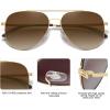 imageSOJOS Retro Aviator Polarized Sunglasses Womens Mens Vintage Shades Classic Metal Sun Glasses UV400 SJ1130A with GoldTaupe Lens