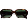 imageSOJOS Retro Oval Polarized Sunglasses for Women Men 90s Vintage UV400 Protection SJ2621Amber Tortoise FrameGreen Lens