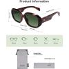 imageSOJOS Retro Oval Polarized Sunglasses for Women Men 90s Vintage UV400 Protection SJ2621Amber Tortoise FrameGreen Lens
