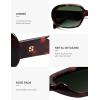 imageSOJOS Retro Oval Polarized Sunglasses for Women Men 90s Vintage UV400 Protection SJ2621Amber Tortoise FrameGreen Lens