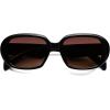 imageSOJOS Retro Oval Polarized Sunglasses for Women Men 90s Vintage UV400 Protection SJ2621Black FrameRed Lens