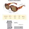 imageSOJOS Retro Oval Polarized Sunglasses for Women Men 90s Vintage UV400 Protection SJ2621Yellow Tortoise FrameBrown Lens