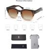 imageSOJOS Retro Round Polarized Sunglasses for Men Women Vintage Classic Thick Womens Square UV400 Shades SJ2321Tortoise Grading BrownBrown Grading