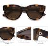 imageSOJOS Retro Round Polarized Sunglasses for Men Women Vintage Classic Thick Womens Square UV400 Shades SJ2321TortoiseCoffee
