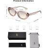imageSOJOS Trendy Oval Polarized Sunglasses for Women Retro Small Cat Eye Sun Glasses 90s Shades SJ2322Brown