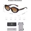 imageSOJOS Trendy Oval Polarized Sunglasses for Women Retro Small Cat Eye Sun Glasses 90s Shades SJ2322Demi
