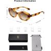 imageSOJOS Trendy Oval Polarized Sunglasses for Women Retro Small Cat Eye Sun Glasses 90s Shades SJ2322Multicolor
