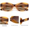 imageSOJOS Trendy Oval Polarized Sunglasses for Women Retro Small Cat Eye Sun Glasses 90s Shades SJ2322Multicolor