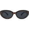 imageSOJOS Trendy Oval Polarized Sunglasses for Women Retro Small Cat Eye Sun Glasses 90s Shades SJ2322Tortoise