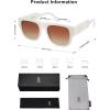 imageSOJOS Trendy Square Polarized Sunglasses Flat Top Sunnies SJ2313