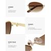imageSOJOS Retro Oval Sunglasses for Women Men Polarized Trendy Narrow Shades UV400 Womens Mens Sun Glasses SJ1263GoldBrown Grading