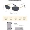 imageSOJOS Retro Oval Sunglasses for Women Men Polarized Trendy Narrow Shades UV400 Womens Mens Sun Glasses SJ1263GoldGrey