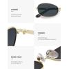 imageSOJOS Retro Oval Sunglasses for Women Men Polarized Trendy Narrow Shades UV400 Womens Mens Sun Glasses SJ1263GoldGrey