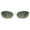 imageSOJOS Retro Oval Sunglasses for Women Men Polarized Trendy Narrow Shades UV400 Womens Mens Sun Glasses SJ1263GoldGreyishgreen