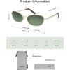 imageSOJOS Retro Oval Sunglasses for Women Men Polarized Trendy Narrow Shades UV400 Womens Mens Sun Glasses SJ1263GoldGreyishgreen