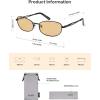 imageSOJOS Retro Oval Sunglasses for Women Men Polarized Trendy Narrow Shades UV400 Womens Mens Sun Glasses SJ1263Matte BlackLight Brown