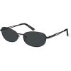 imageSOJOS Retro Oval Sunglasses for Women Men Polarized Trendy Narrow Shades UV400 Womens Mens Sun Glasses SJ1263Matte BlackGrey