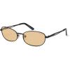 imageSOJOS Retro Oval Sunglasses for Women Men Polarized Trendy Narrow Shades UV400 Womens Mens Sun Glasses SJ1263Matte BlackLight Brown
