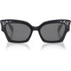 imageSOJOS Acetate Square Cat Eye Sunglasses for Women Polarized Sunglasses with Pearl Accents UV400 Protection MELODYBlackGrey