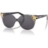 imageSOJOS Oversized Square Acetate Sunglasses for Women with Star Accents UV400 Protection GlowheartBlack
