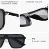 imageSOJOS Polarized Sunglasses for Men Modern Square Sun Glasses TR90 Trendy Shades UV400 Protection SJ2644BlackGrey