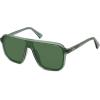 imageSOJOS Polarized Sunglasses for Men Modern Square Sun Glasses TR90 Trendy Shades UV400 Protection SJ2644Transparent GreenGreen