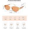 imageSOJOS Polarized Sunglasses for WomenTrendy Hexagonal Sun Glasses Retro Shades UV400 SJ1257GoldOrange