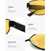 imageSOJOS Polarized Sunglasses for WomenTrendy Hexagonal Sun Glasses Retro Shades UV400 SJ1257Matte BlackYellow