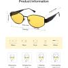 imageSOJOS Polarized Sunglasses for WomenTrendy Hexagonal Sun Glasses Retro Shades UV400 SJ1257Matte BlackYellow