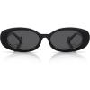 imageSOJOS Retro Oval Polarized Acetate Sunglasses for Women Vintage Designer UV400 Protection VeronicaBlack