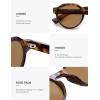 imageSOJOS Retro Polarized Sunglasses for Women MenVintage Round Sun Glasses 90s Shades UV400 Protection SJ2623Brown TortoiseBrown