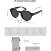 imageSOJOS Retro Polarized Sunglasses for Women MenVintage Round Sun Glasses 90s Shades UV400 Protection SJ2623Shiny BlackGrey