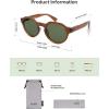 imageSOJOS Retro Polarized Sunglasses for Women MenVintage Round Sun Glasses 90s Shades UV400 Protection SJ2623Transparent BrownGreen