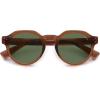 imageSOJOS Retro Polarized Sunglasses for Women MenVintage Round Sun Glasses 90s Shades UV400 Protection SJ2623Transparent BrownGreen