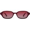 imageSOJOS Retro Rectangle Polarized Sunglasses for Women Men Trendy Hexagon Narrow Chic Y2K Sunnies SJ2629Ancora RedRed Grading