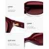 imageSOJOS Retro Rectangle Polarized Sunglasses for Women Men Trendy Hexagon Narrow Chic Y2K Sunnies SJ2629Ancora RedRed Grading