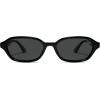imageSOJOS Retro Rectangle Polarized Sunglasses for Women Men Trendy Hexagon Narrow Chic Y2K Sunnies SJ2629BlackGrey